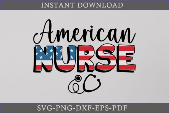 American Nurse Gift Shirt 4th of July Graphics for Crafts