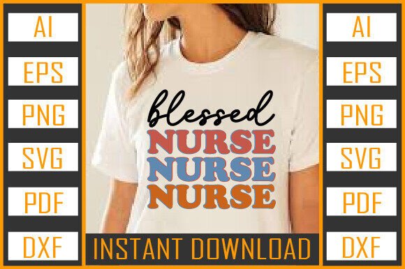 Blessed Nurse PNG: Graphics for Crafts