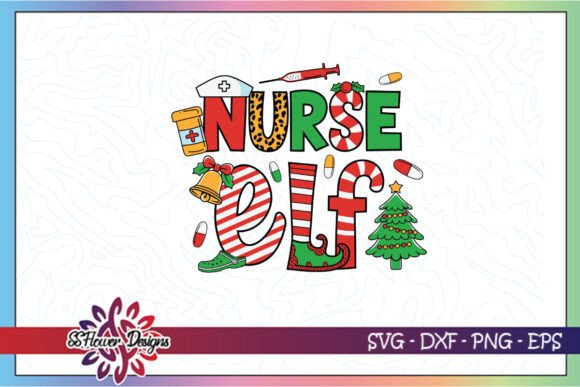 Christmas Nurse Elf SVG for Crafts & Graphics
