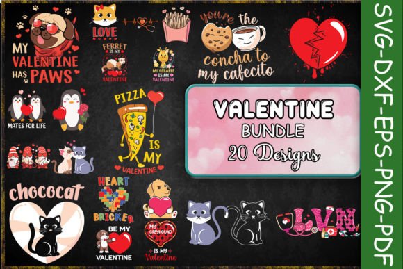 Cute Valentine Graphics for Crafts & Brands