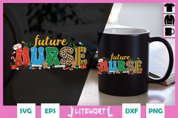 Future Nurse Merry Christmas SVG for Crafts & Graphics