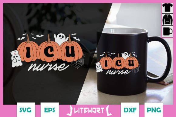 ICU Nurse Halloween Graphics for Crafts