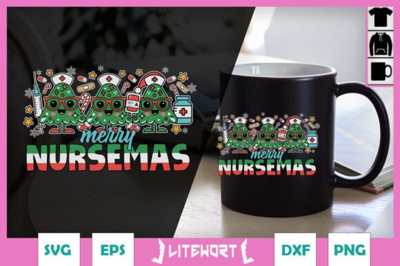Nurse Christmas Stethoscope SVG for Crafts & Graphics