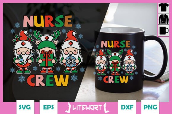 Nurse Crew Xmas SVG: Crafts & Graphics