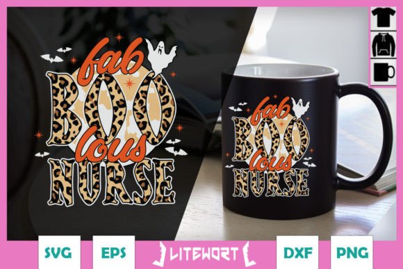 Nurse Halloween Fab Boo Lous SVG for Crafts Graphics