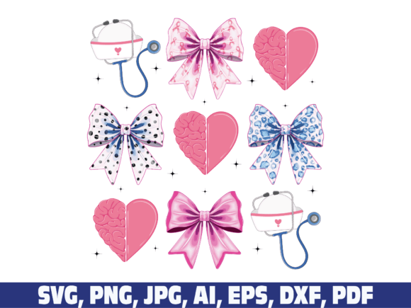 Nurse Practitioner Coquette Bow Graphics for Crafts
