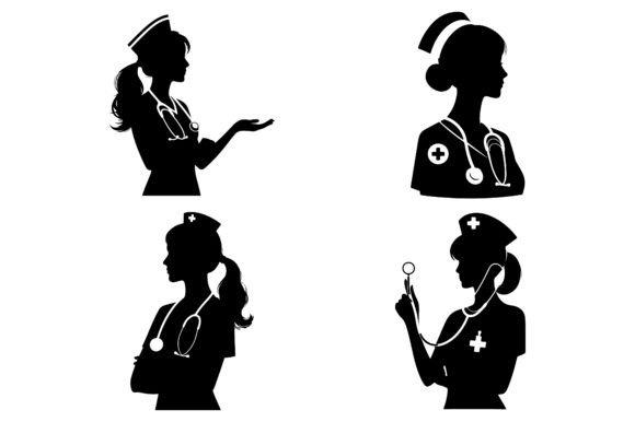 Nurse Silhouette SVG for Crafts & Graphics