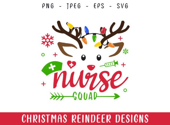 Nurse Squad Reindeer: Holiday Crafts & Graphics