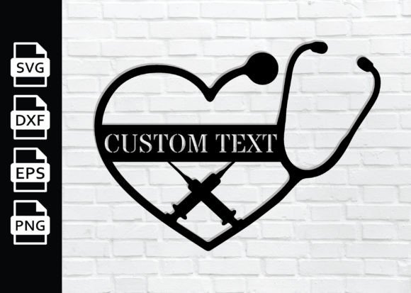 Personalized RN Nurse Metal Sign Graphics for Crafts