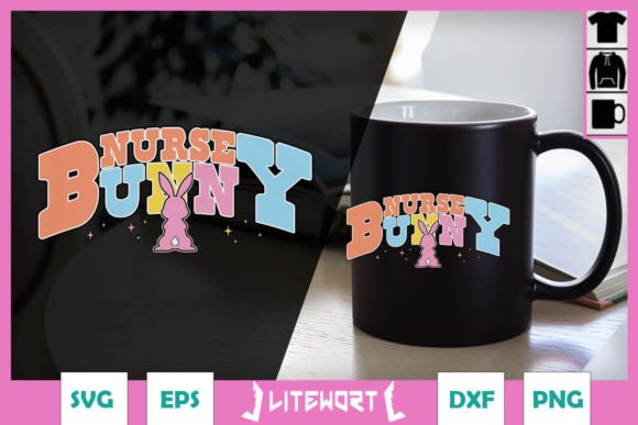 Retro Nurse Bunny: Crafts & Graphics