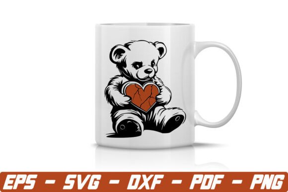 Teddy Bear Broken Heart SVG: Crafts & Graphics