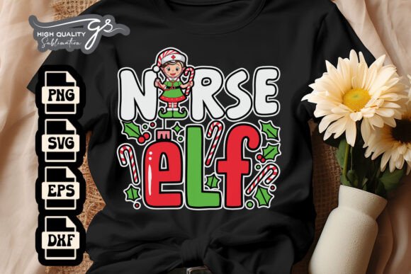Xmas Nurse Elf SVG for Crafts & Graphics